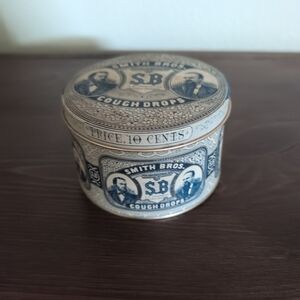 Vintage Tin in Blue and White